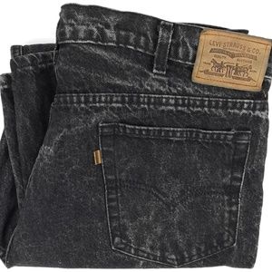 Vintage Levi's Black Acid Wash Denim Jeans 39x30